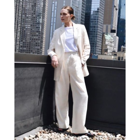 EVERLANE The Linen Way-High Drape Pant - Picture 11 of 13